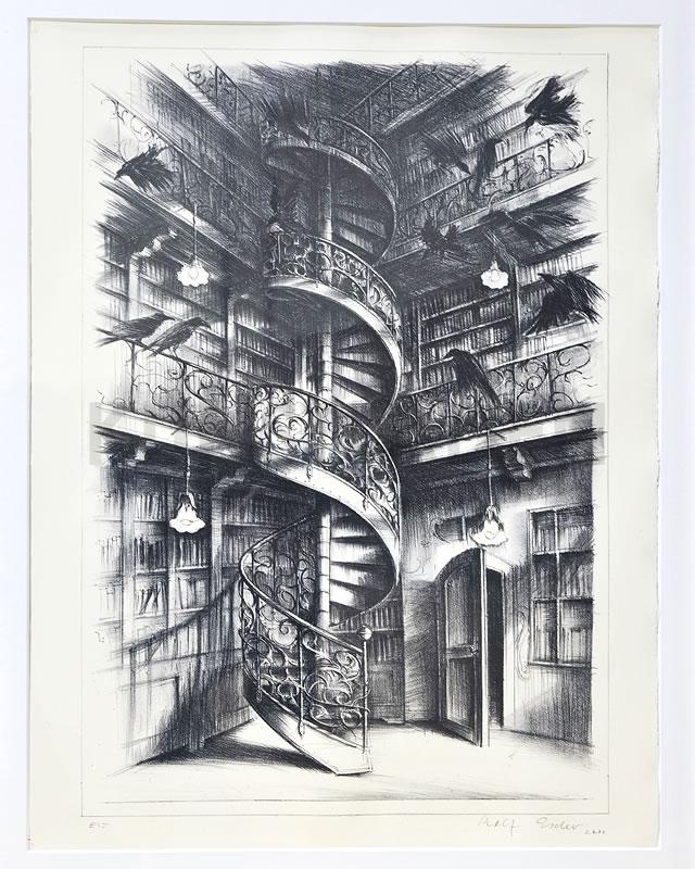 Rolf Escher, Große Bibliothekstreppe
